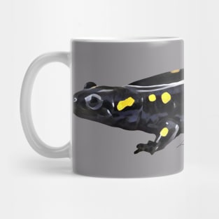 Spotted salamander art with scientific name Mug